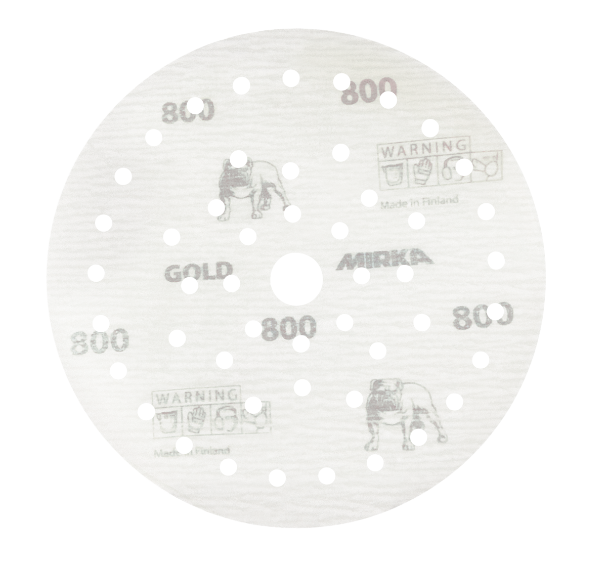 Mirka Gold Film 5 in. 1200G 42 Hole Multifit Grip Disc, Qty 50 23-5MFF-1200
