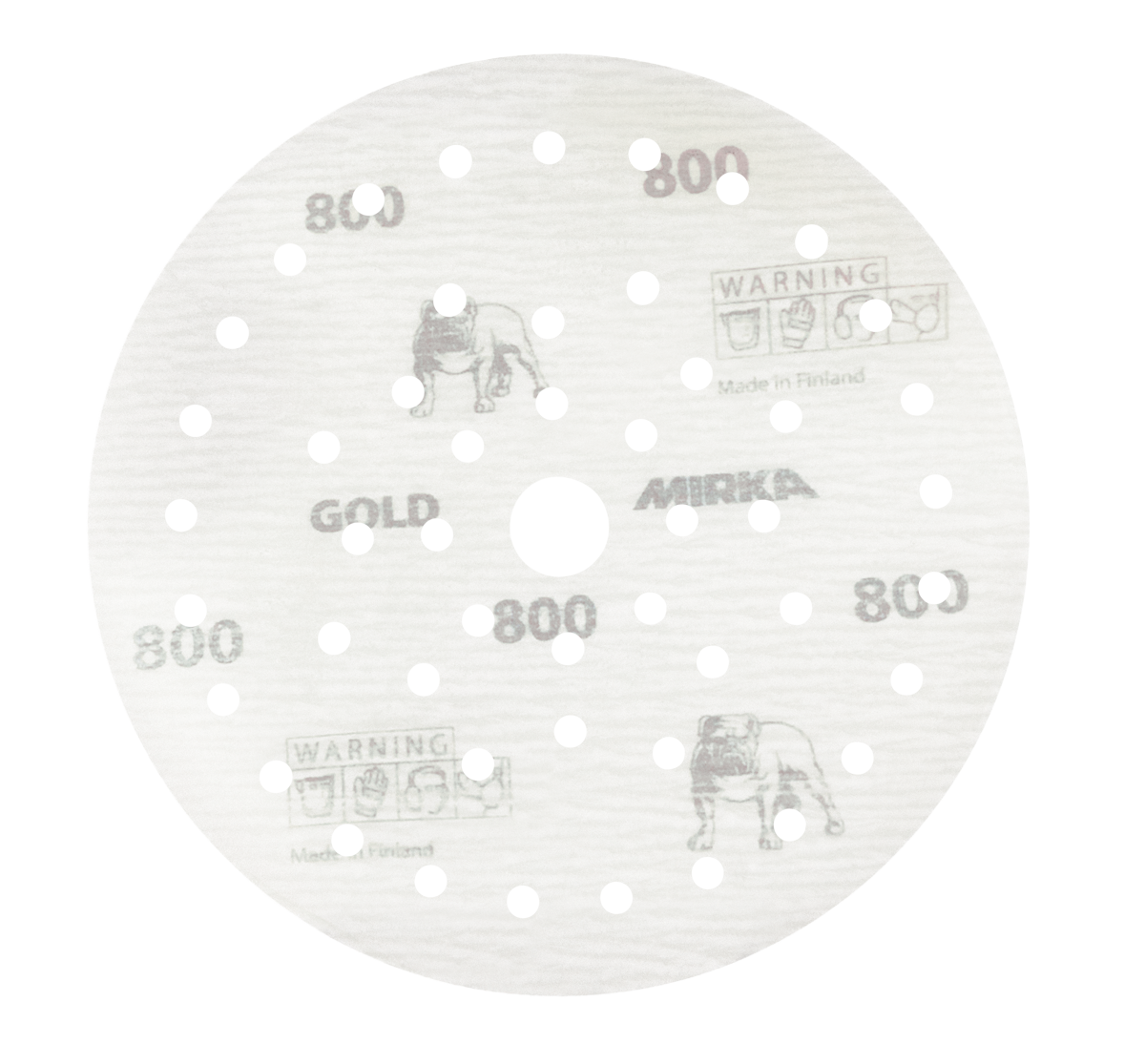 Mirka Gold Film 5 in. 600G 42 Hole Multifit Grip Disc, Qty 50 23-5MFF-600