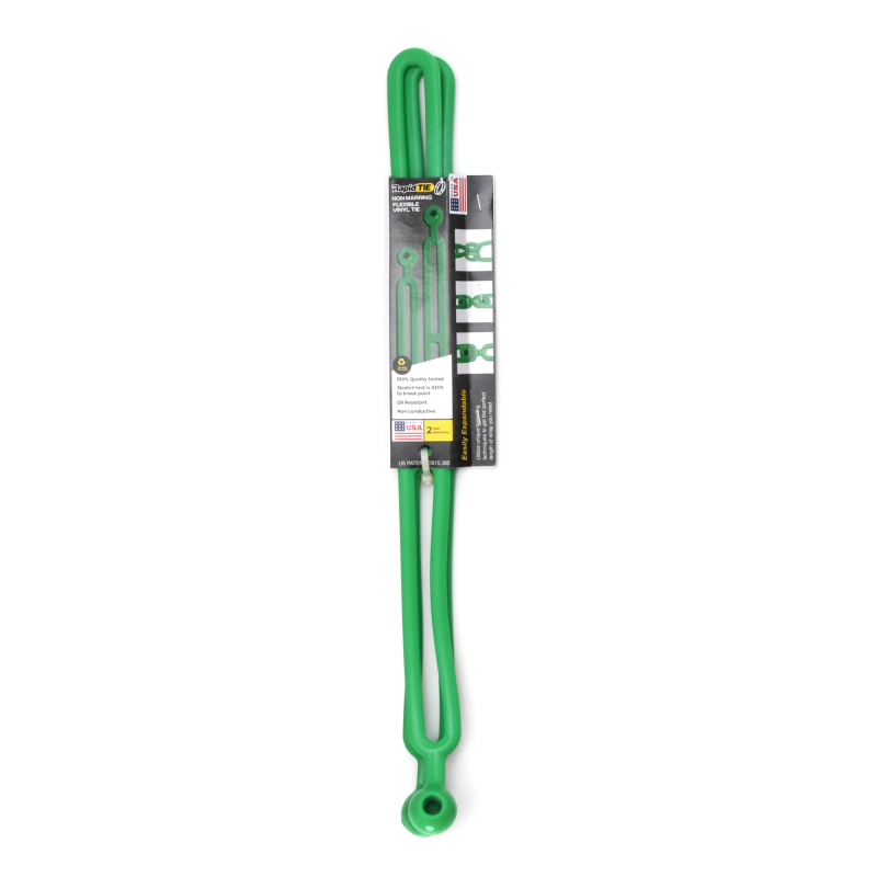 Blubird Rapid Tie 16" Non Marring Adjustable Extendable Strap, Green 2-Pack BBRT01-GN