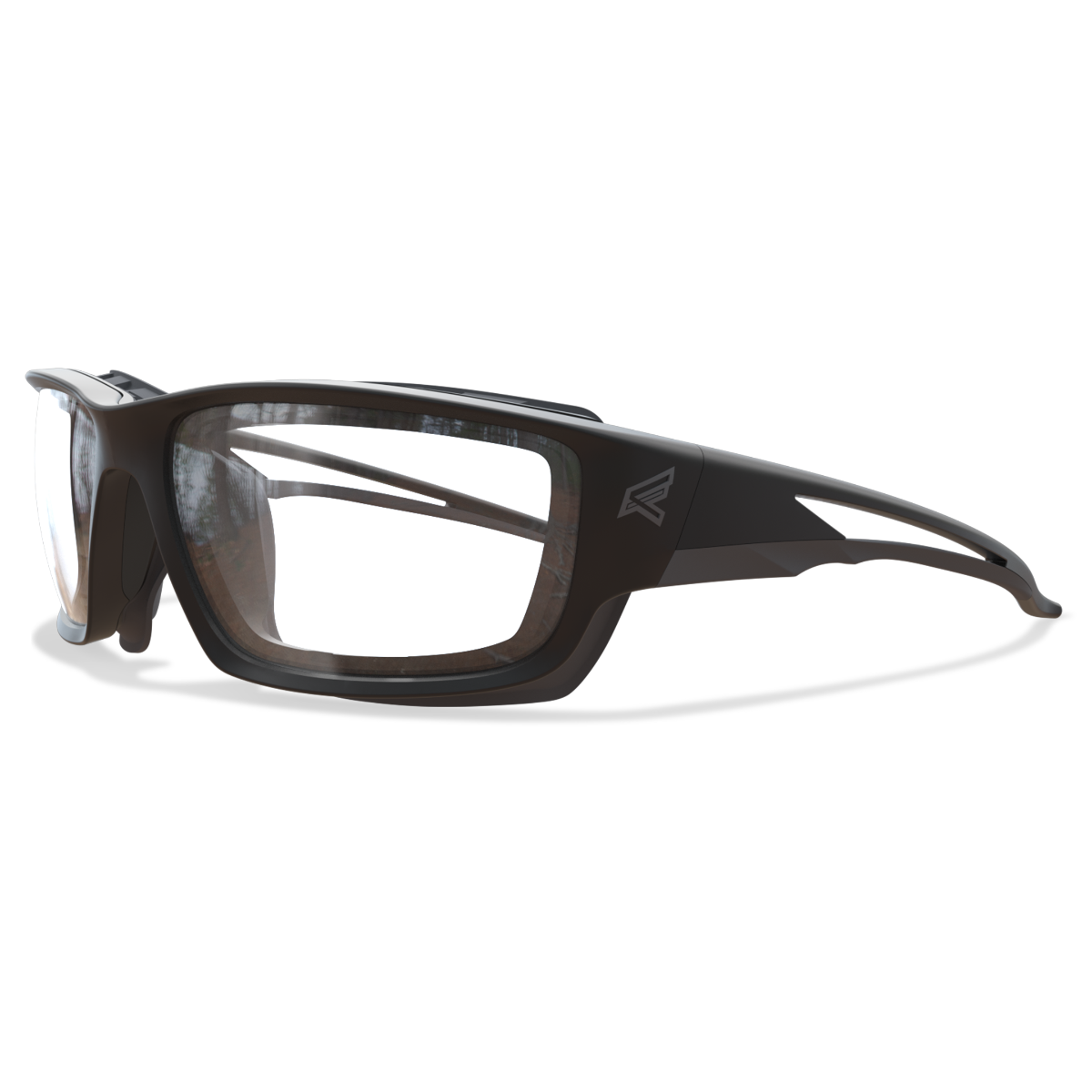 Edge Eyewear Kazbek Safety Glasses, Black Frame with Gasket, Clear Vapor Shield Lens GSK111VS