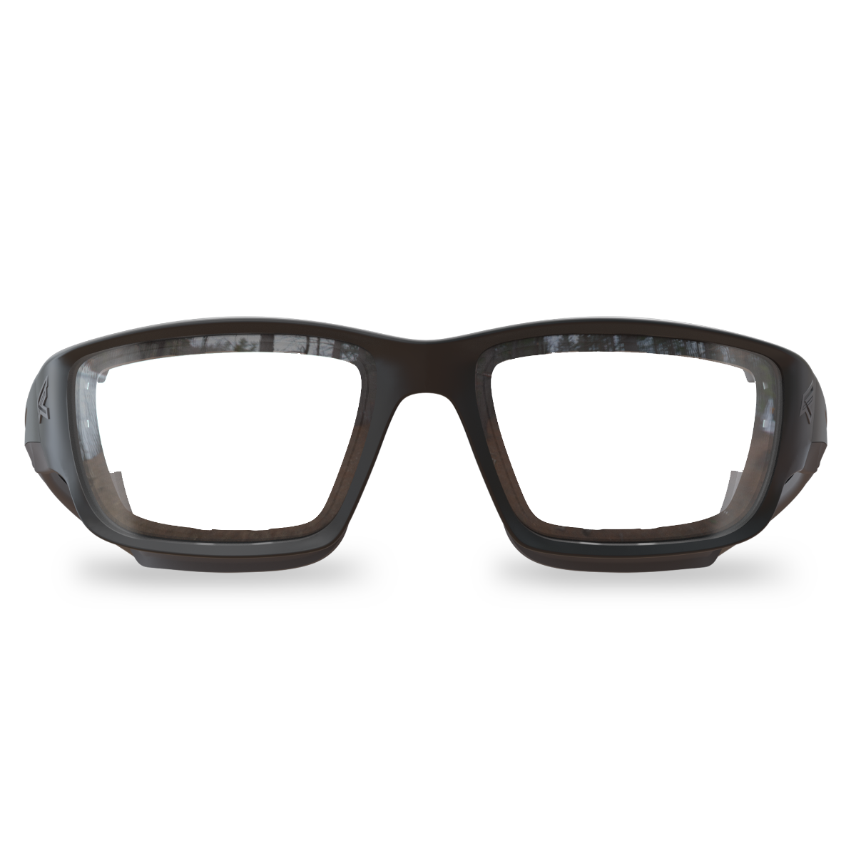 Edge Eyewear Kazbek Safety Glasses, Black Frame with Gasket, Clear Vapor Shield Lens GSK111VS