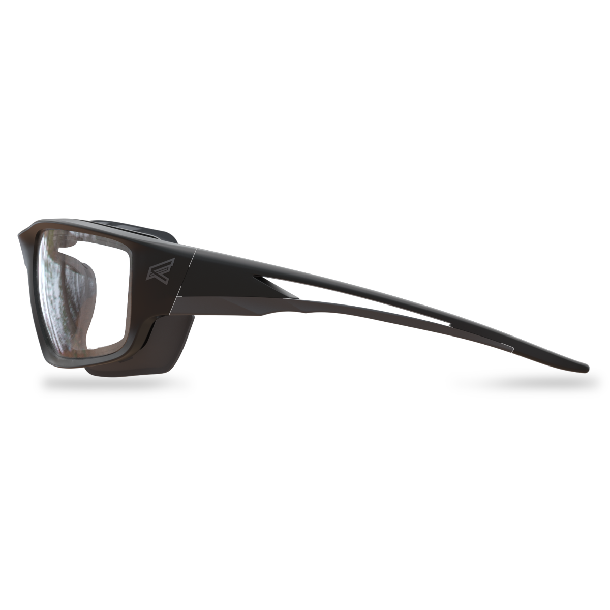 Edge Eyewear Kazbek Safety Glasses, Black Frame with Gasket, Clear Vapor Shield Lens GSK111VS