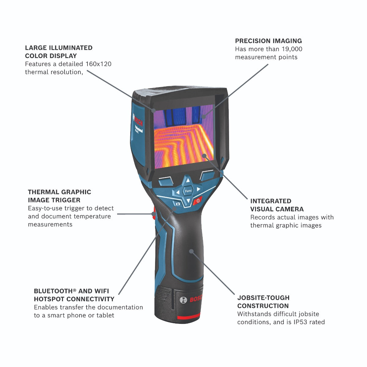 Bosch 12V Max Connected Thermal Camera GTC400C