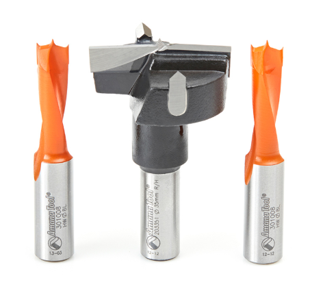 Amana Tool 3 pc EURO Hinge Boring Set HBM-102