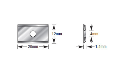 Amana Tool 20 x 12 x 1.5mm Knife F/61388 HCK-20