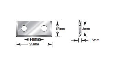 Amana Tool 25x12x1.5mm Knife For 61388 HCK-25
