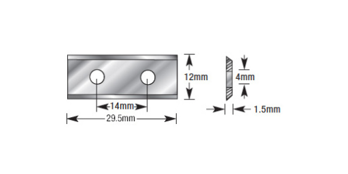 Amana Tool 30mm x 12mm x 1.5mm Carbide HCK-30