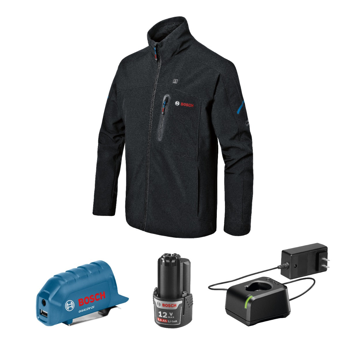 Bosch 12V Max Heated Jacket Kit w/ 2.0 Battery, Charger M GHJ12V-20MN12