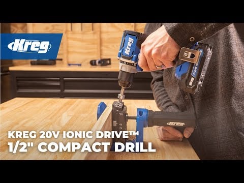 Kreg 20V Ionic Drive 1/2" Compact Drill + 1/4" Compact Impact Driver Combo Kit KPTBDRDV2550A