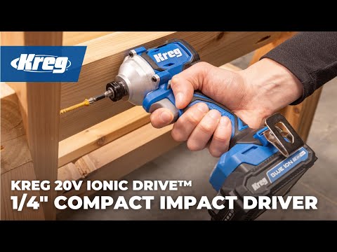 Kreg 20V Ionic Drive 1/4" Compact Impact Driver Kit KPTBDV025A