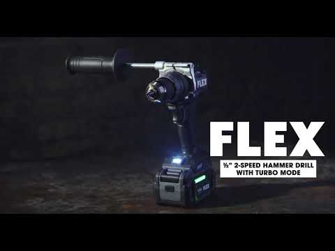 Flex Tools 1/2" 2-Speed Hammer Drill with Turbo Mode Kit FX1271T-2B