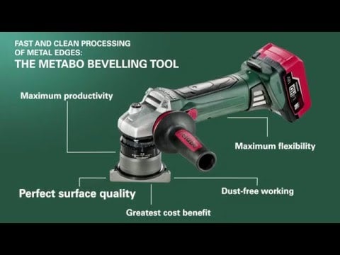 Metabo Cordless Metal Bevelling Tool Kit w/ 8.0Ah Battery KFM 18 LTX 3 RF 601754840625369000K