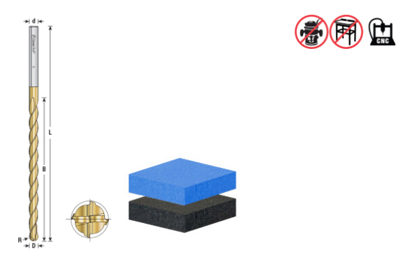 Amana Tool HSS Ball End 1/4 in x 3/8 in x 6 in OL HSS1200