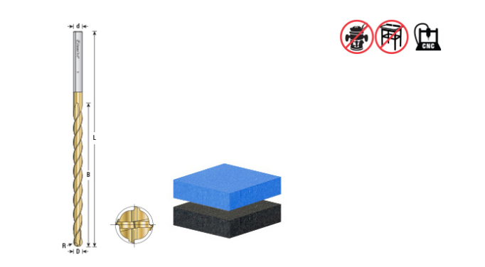 Amana Tool HSS Ball End 1/4 in x 1/4 in x 6 in OL HSS1202