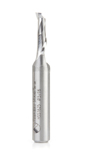 Amana Tool HSS 1FL 5/16 in x 1/2 in x 3-1/2 in Up-Cut HSS1625