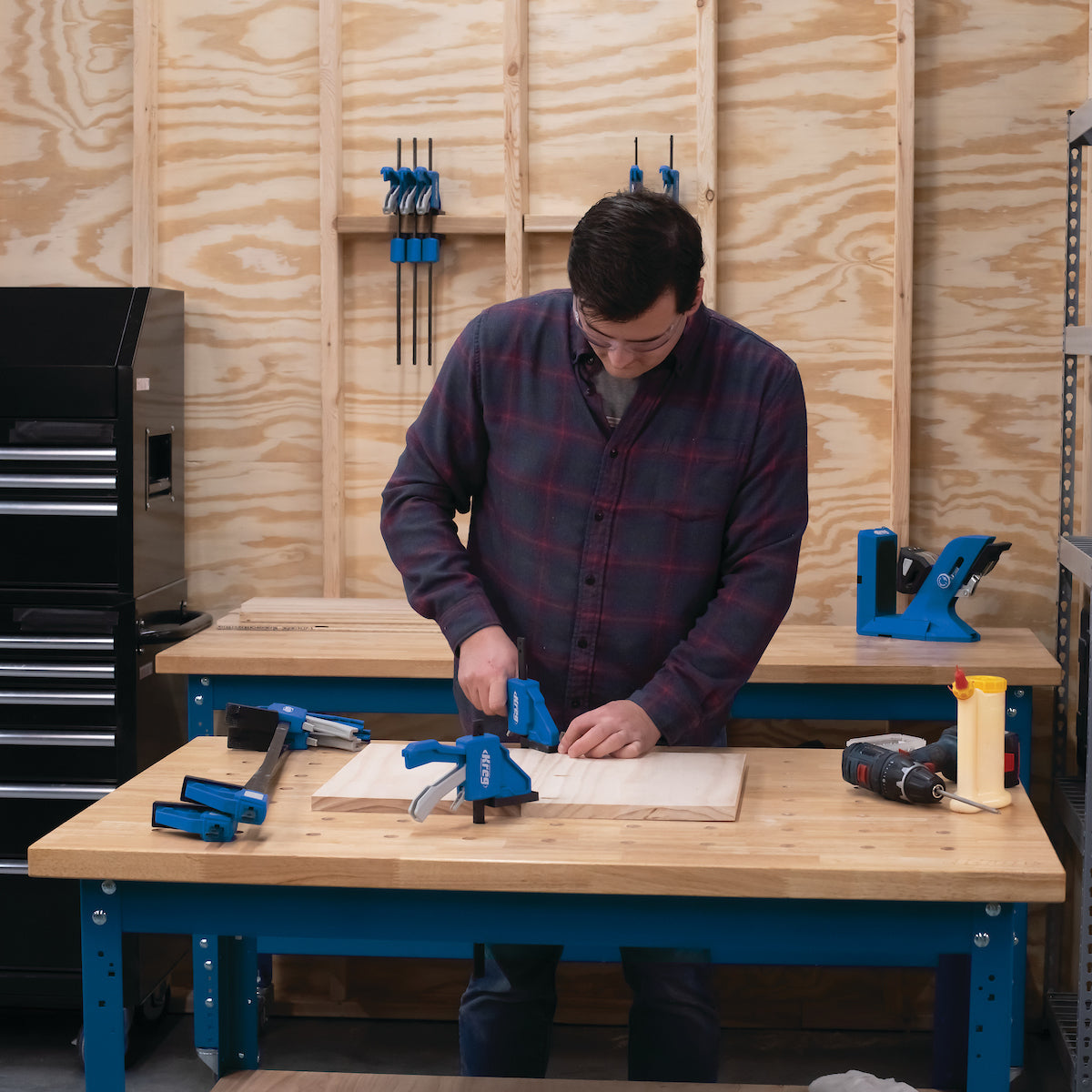 Kreg 24 x 68 in. Hardwood Bench Top with Dog Holes HWBT-6824-DH