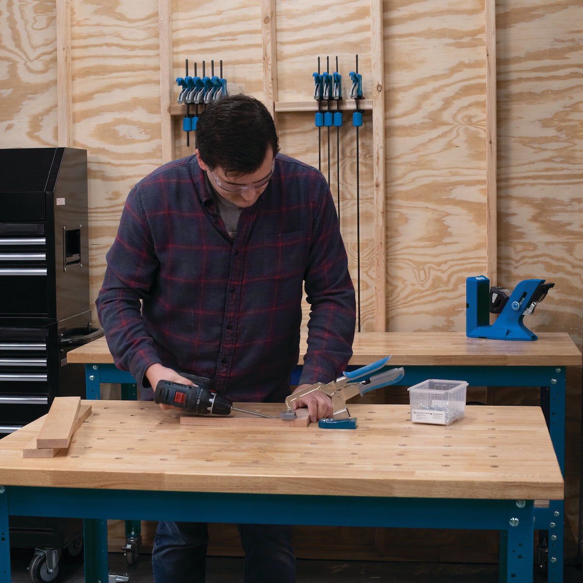 Kreg 24 x 68 in. Hardwood Bench Top with Dog Holes HWBT-6824-DH