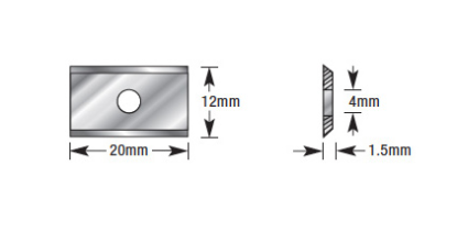 Amana Tool 20mm x 12mm x 1.5mm T.C Knife ICK-20