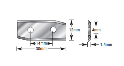 Amana Tool 30mm x 12mm x 1.5mm Knives R/H ICK-35RH