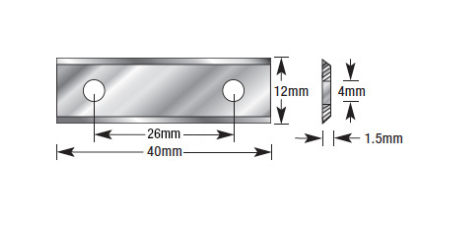 Amana Tool 40mm x 12mm x 1.5mm Carbide ICK-40