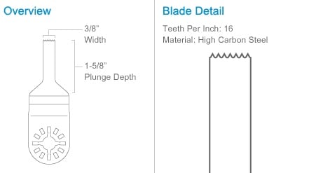 Imperial Blades Sonicrafter Arbor 3/8" Fine Wood Saw Blade, 1 pc (Discontinued) RW120