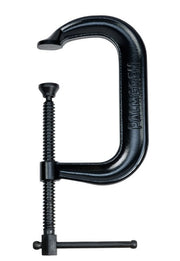 6" Drop Forged Deep Throat C-Clamp W/ Black Oxide Spindle (400 Series)