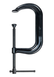 8" Drop Forged Deep Throat C-Clamp W/ Black Oxide Spindle (400 Series)