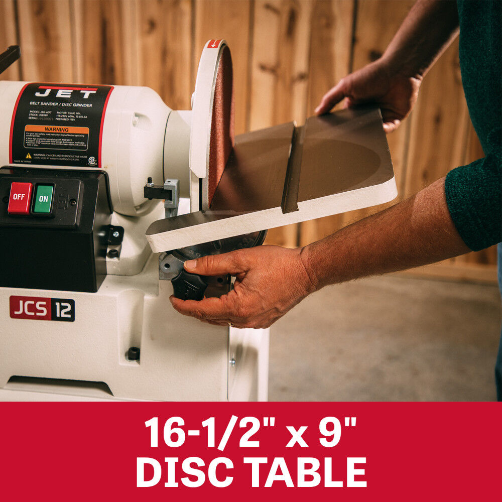 Jet JSG-6CS, 6 in. x 48 in. Belt/12 in. Disc Sander with Closed Stand, 1.5HP 1PH 115/230V 708598K