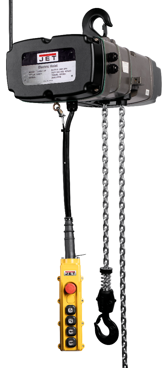 Jet TS050-010 1/2 Ton Electric Hoist 10 ft. Lift 3 PH 140233