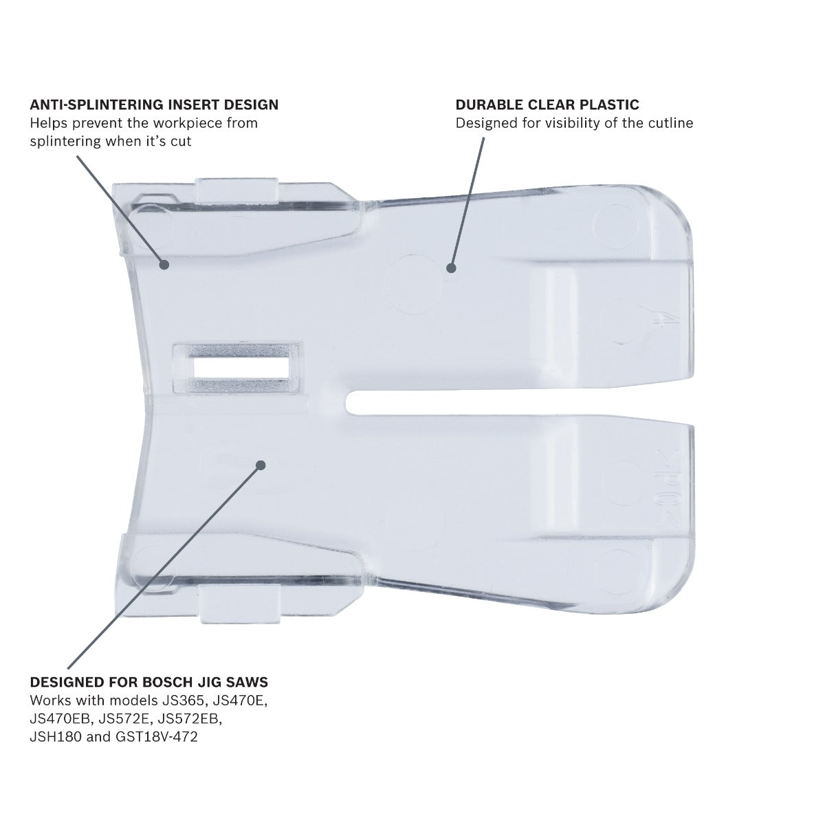 Bosch Anti-Splinter Insert for Jigsaws, 5pk JA1013