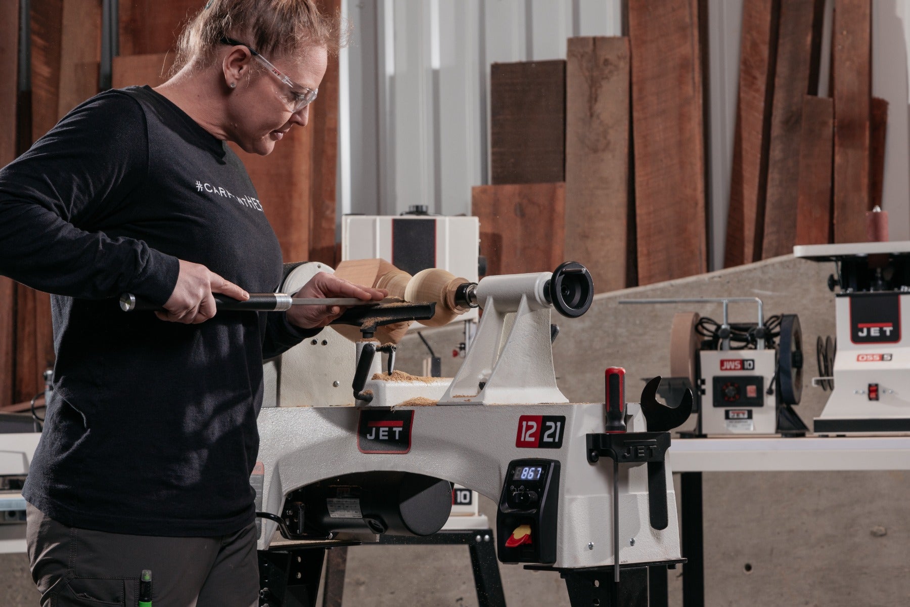 Jet 12 x 21 in. Variable Speed Wood Lathe JWL-1221VS 719200