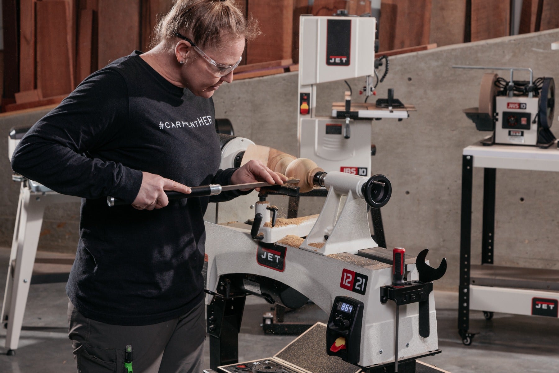 Jet 12 x 21 in. Variable Speed Wood Lathe JWL-1221VS 719200