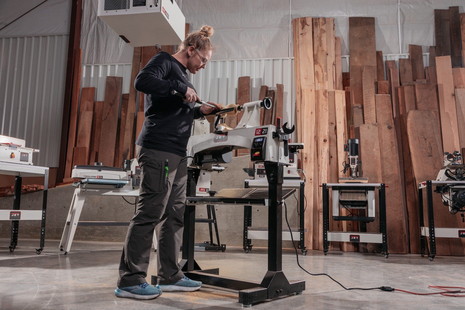 Jet 12 x 21 in. Variable Speed Wood Lathe JWL-1221VS 719200