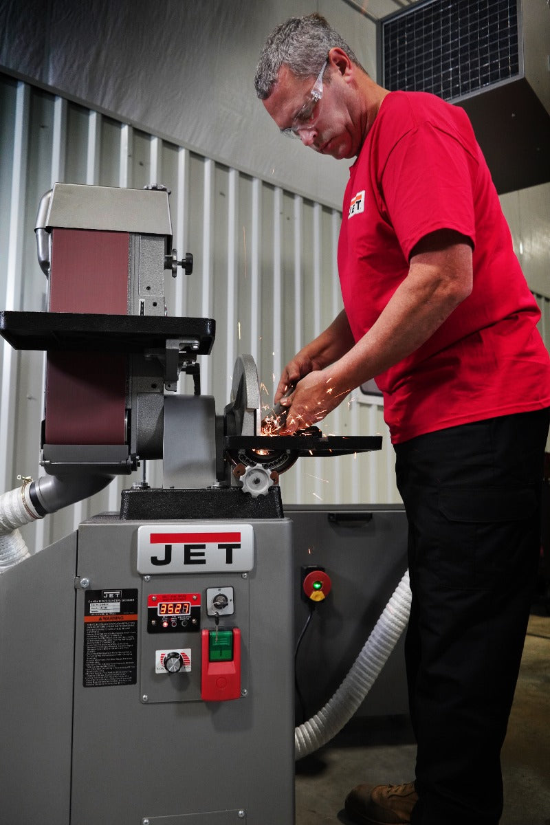 Jet JT1-112, Jet J-64812VS Combination 6x48 in. Belt & 12 in. Disc Variable Speed Finishing/Grinding Machine JT1-112