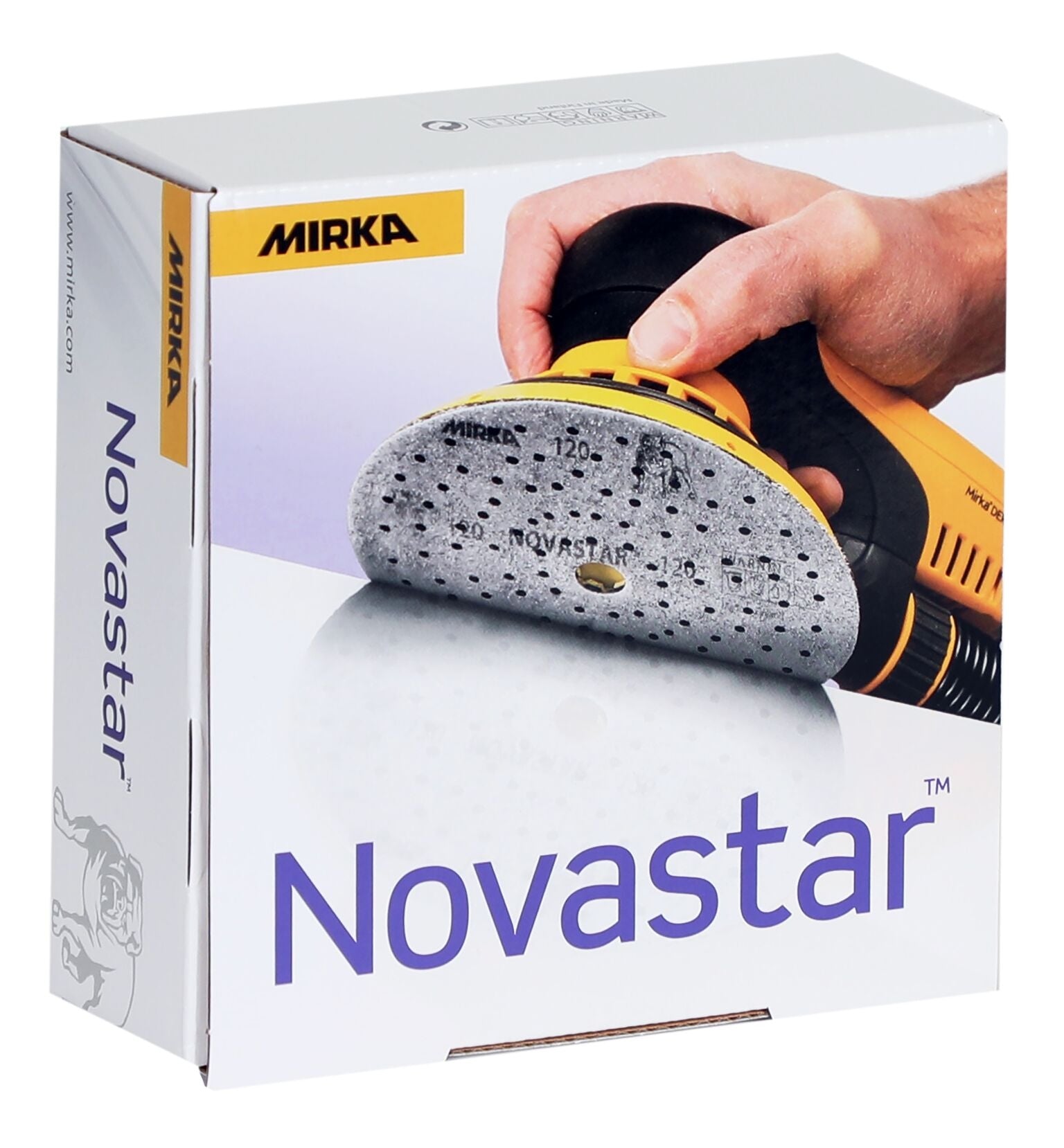 Mirka Novastar 5 in. 320G Grip Film-Backed Disc, Qty 50 FG-5MH-320