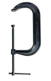 12" Drop Forged Deep Throat C-Clamp W/ Black Oxide Spindle (400 Series)