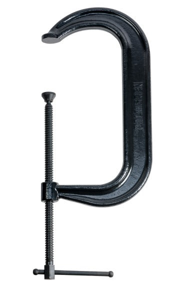 12" Drop Forged Deep Throat C-Clamp W/ Black Oxide Spindle (400 Series)
