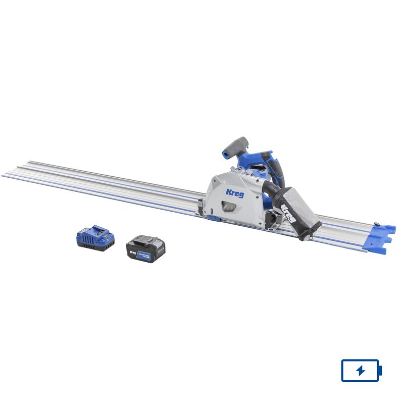 Kreg 20V Ionic Drive 6-1/2" Plunge-Cut Track Saw + ACS Guide Track Project Kit ACS2100B