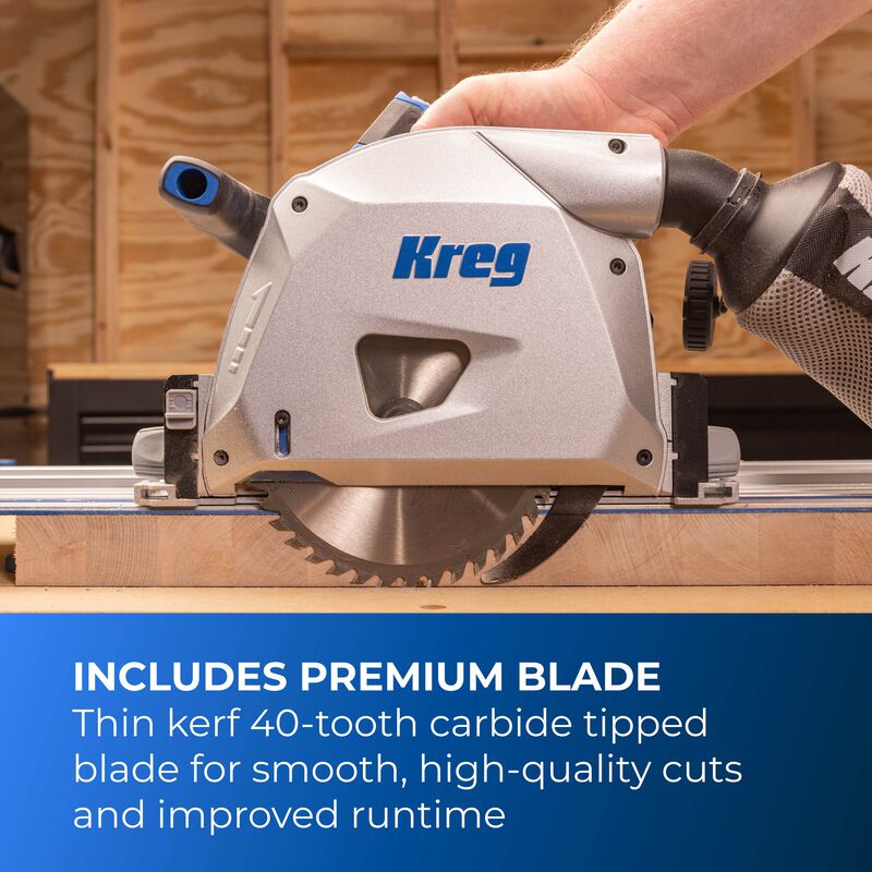 Kreg 20V Ionic Drive 6-1/2" Plunge-Cut Track Saw + ACS Guide Track Project Kit ACS2100B