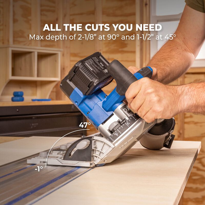 Kreg 20V Ionic Drive 6-1/2" Plunge-Cut Track Saw + ACS Guide Track Project Kit ACS2100B
