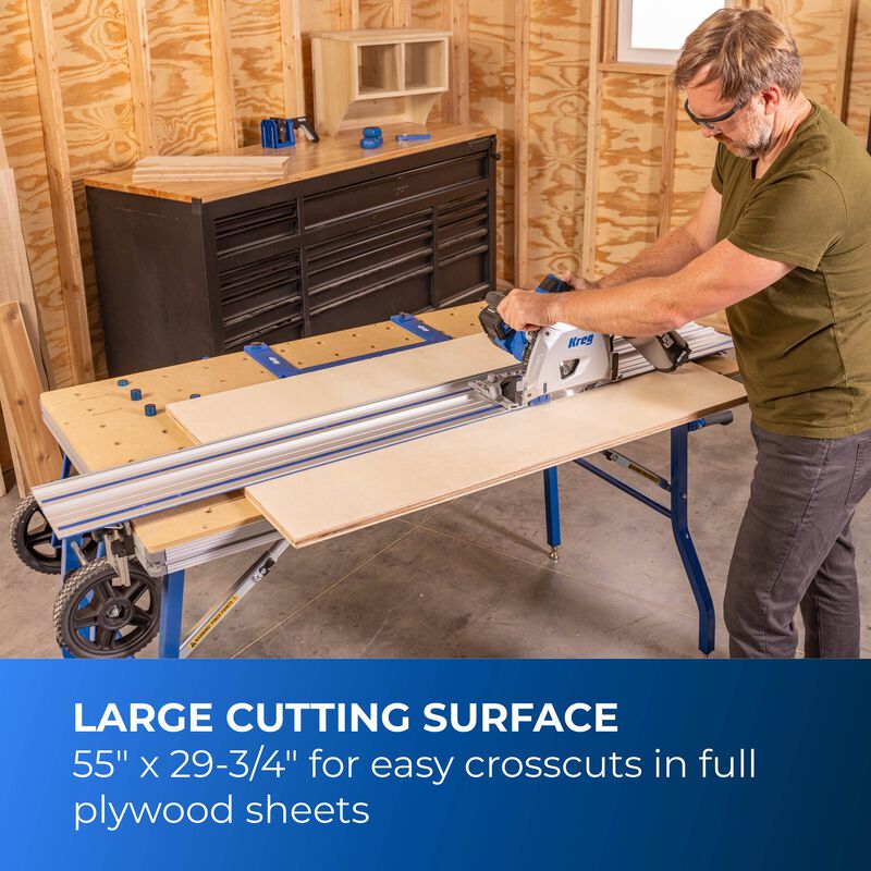 Kreg Ionic Drive Adaptive Cutting System Master Kit w/ 6-1/2" Plunge-Cut Track Saw ACS3100B