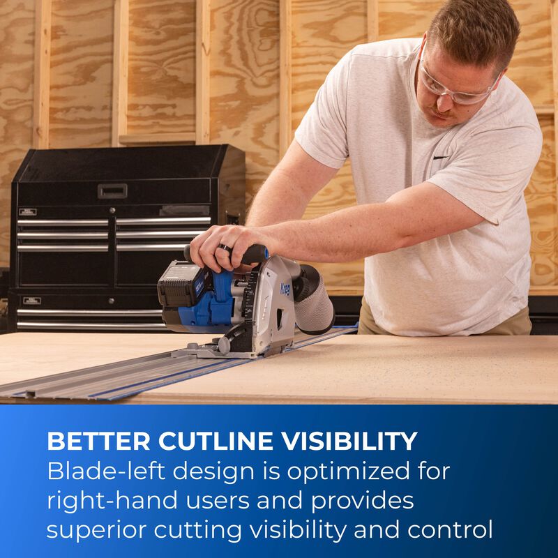 Kreg Ionic Drive Adaptive Cutting System Master Kit w/ 6-1/2" Plunge-Cut Track Saw ACS3100B