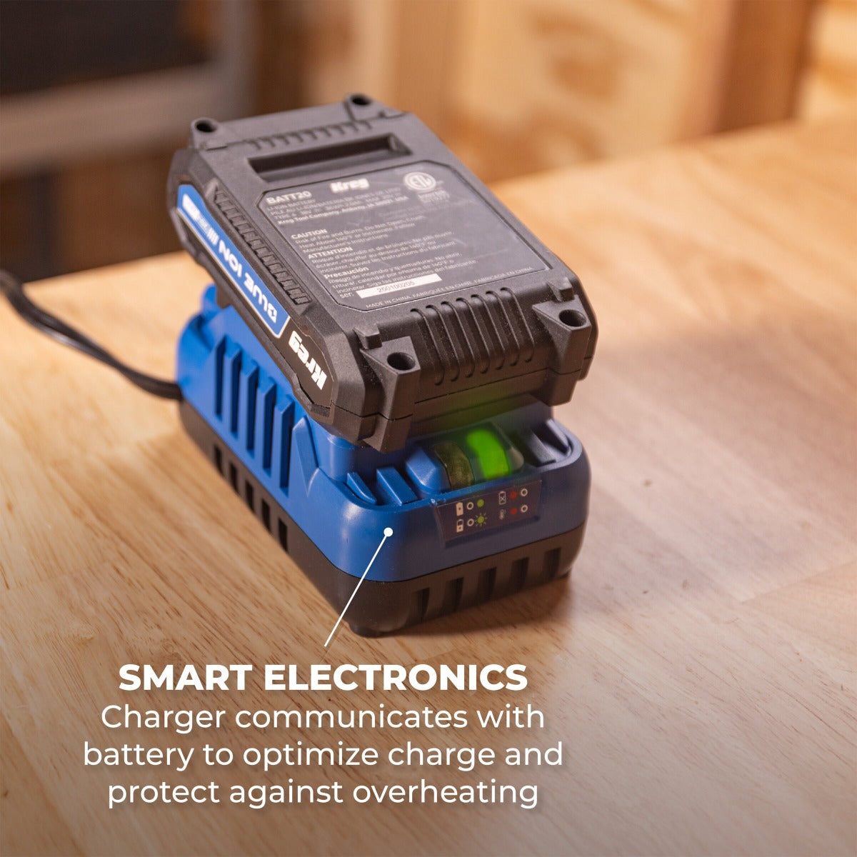 Kreg 20V Blue Ion Battery and Charger Starter Kit BCB2A20A