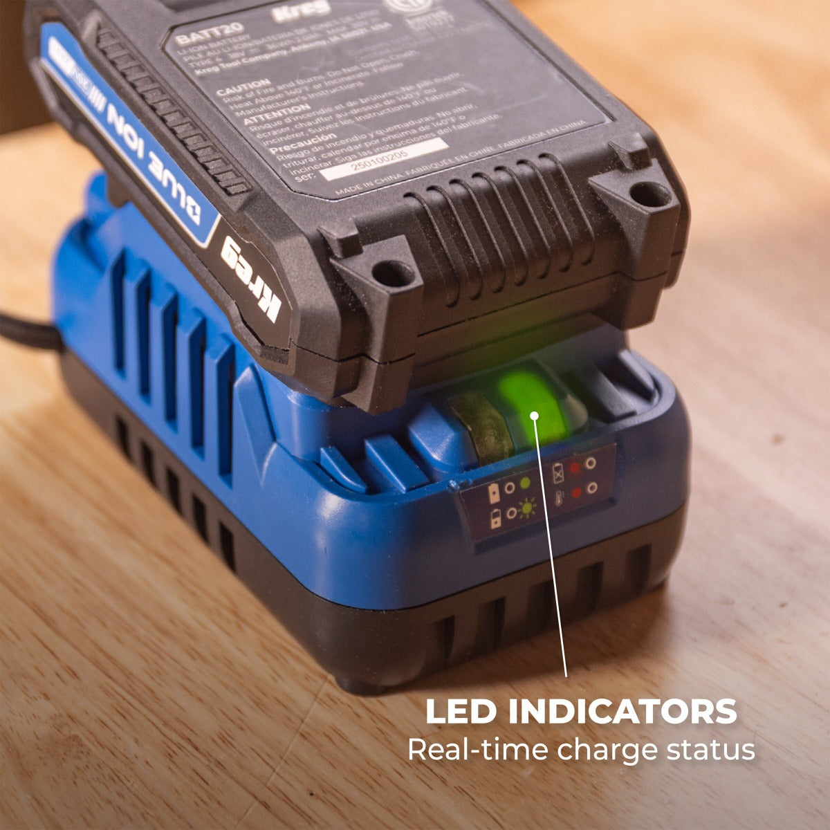 Kreg 20V Blue Ion Battery and Charger Starter Kit BCB2A20A