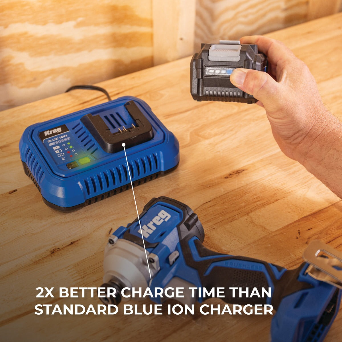Kreg 20V Blue Ion Fast Charger CRGR401A