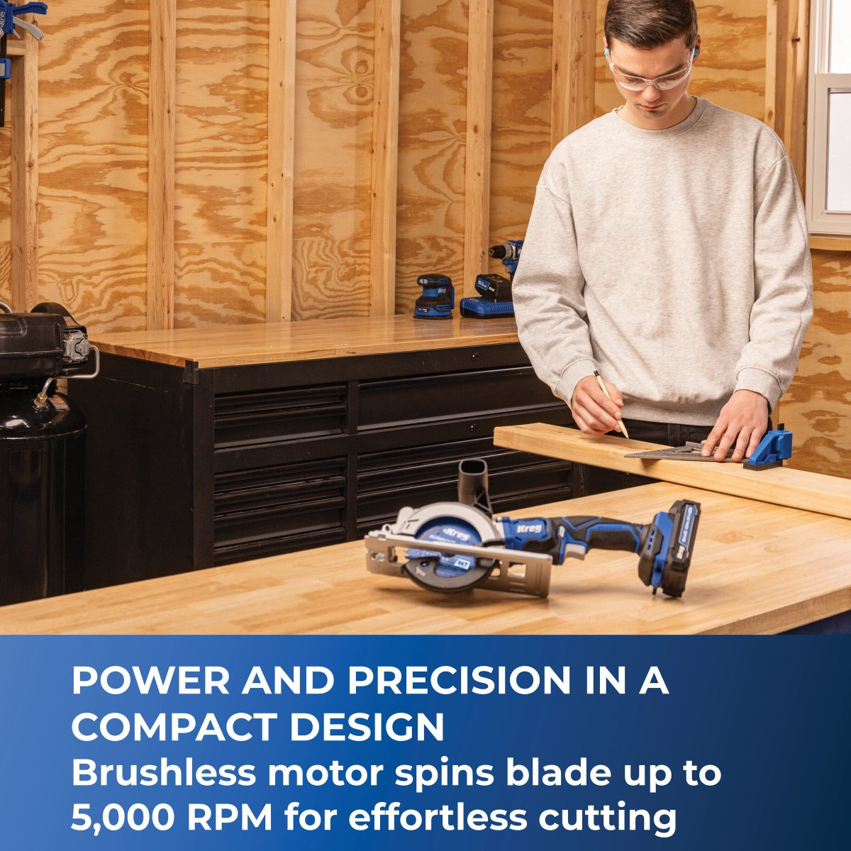 Kreg 20V Ionic Drive 4-1/2" Circular Saw Kit KPTBCS450A