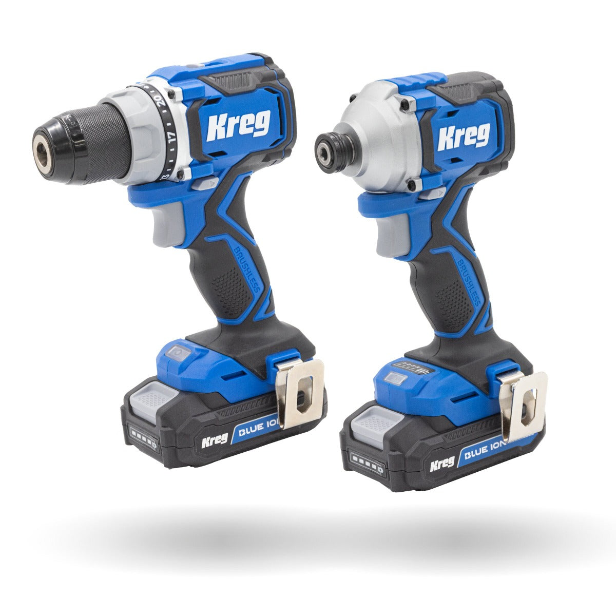 Kreg 20V Ionic Drive 1/2" Compact Drill + 1/4" Compact Impact Driver Combo Kit KPTBDRDV2550A