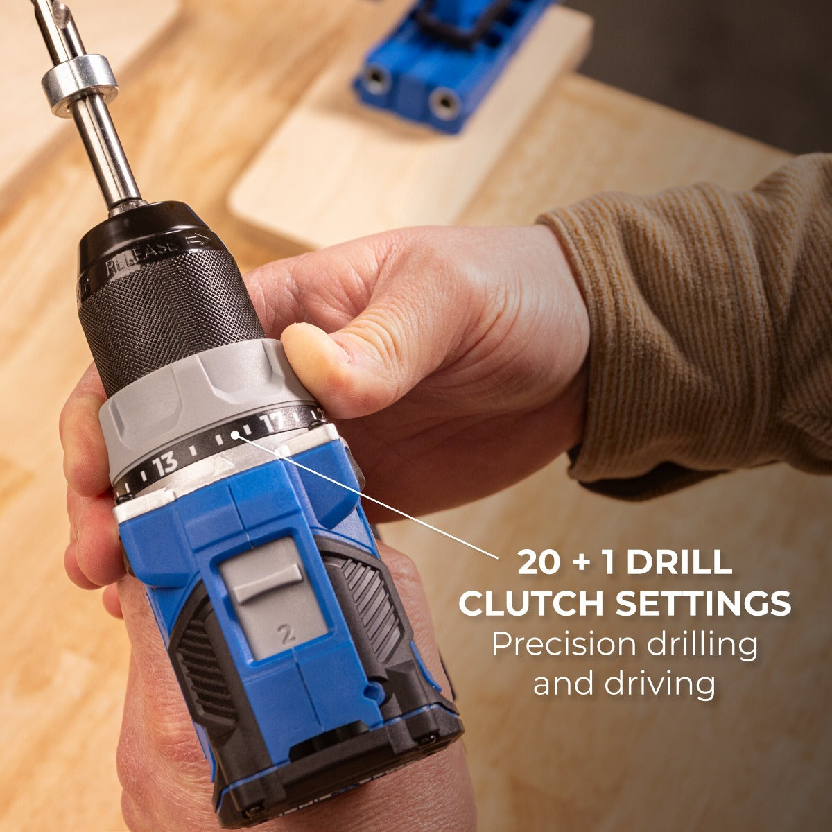 Kreg 20V Ionic Drive 1/2" Compact Drill + 1/4" Compact Impact Driver Combo Kit KPTBDRDV2550A