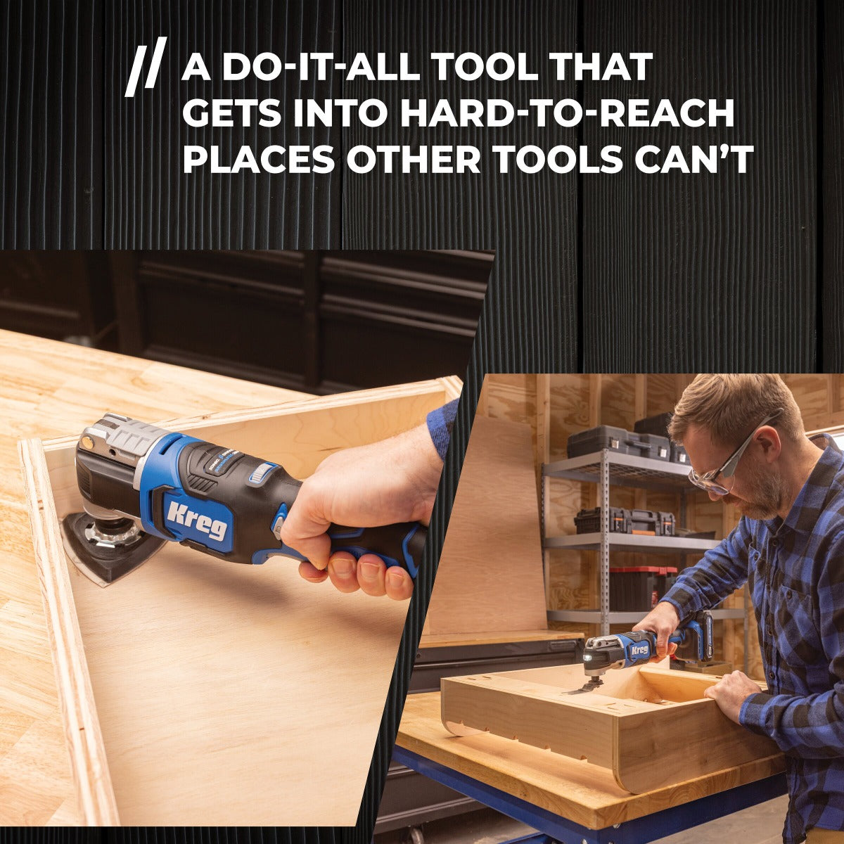 Kreg 20V Ionic Drive Oscillating Multi-Tool Kit KPTBMT100A