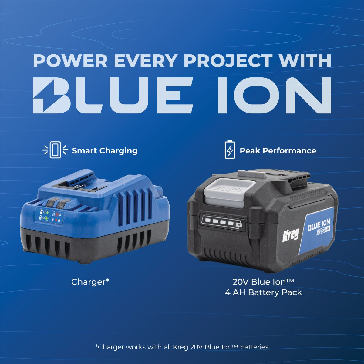 Kreg 20V Ionic Drive 6-1/2" Plunge-Cut Track Saw Kit KPTBPS100A